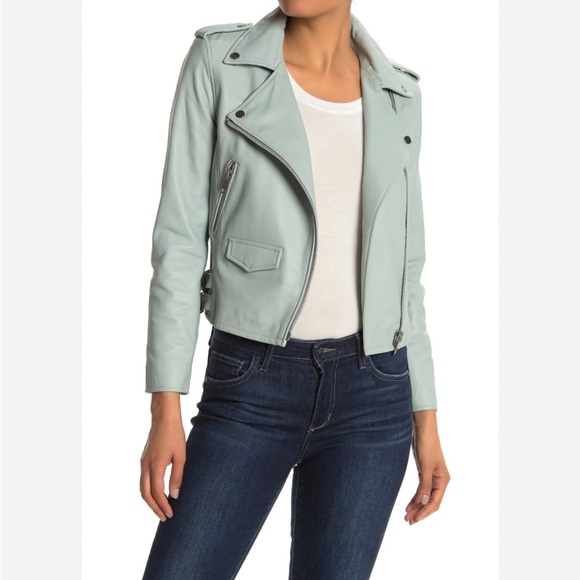 BNWT Walter Baker Leather Biker Jacket M - Picture 2 of 11